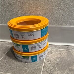 Diaper Pail Refills - Yellow Lid - 3 Pack Available